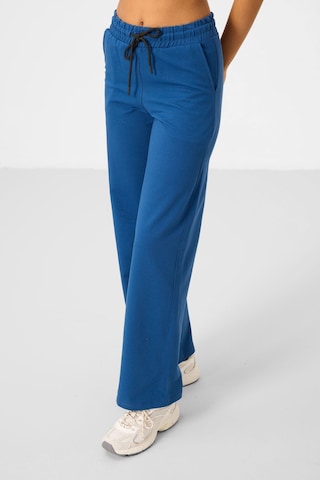 Parlament Dik Yaka Fermuarlı Pamuklu Kadın Eşofman Tunik Takım - 95346 Mavi