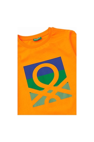 United Colors Of Benetton Erkek Çocuk Tshirt Bnt-b20887 Turuncu
