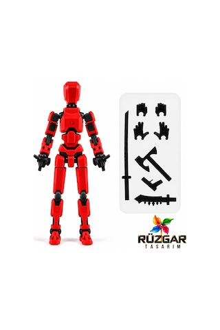 Dummy Figür Eklemli Pozlanabilir Model Titan 113 Dummy 1.0 Kırmızı Dummy Figür Eklemli Pozlanabilir Model Titan 113 Dummy 1.0 Kırmızı