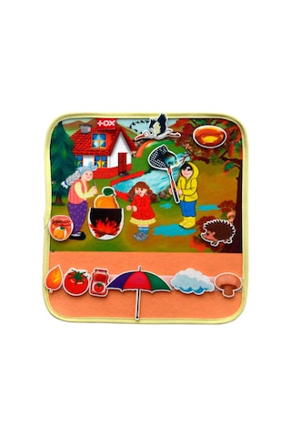 Tox Sonbahar Keçe Cırtlı Aktivite Sayfası - Çocuk Etkinlik .