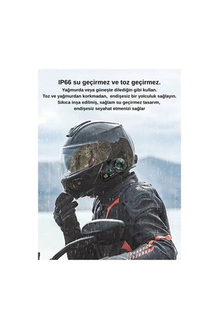 Hubrendy D2-6x 1000m Mesafeli 6 Kanallı İntercom Bluetooth Motosiklet Kask Kulaklığı İntercom