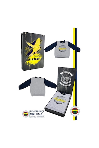 Fenerium Fenerbahçe Lisanslı Lacivert Bebek Sweat Republic Of Fenerbahçe Hediyelik Ahşap Kutulu Lacivert