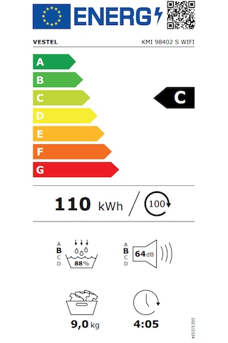 Vestel KMI 98402 S WIFI 9 KG Kurutma Makinesi