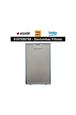 Arçelik Uyumlu P 13 Yeb Davlumbaz Aspiratör Filtresi Filtre 9197059799 - 363721683