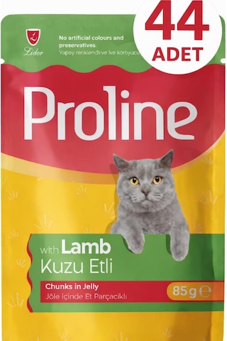 Proline Pouch Kuzu Etli Yaş Kedi Mama 44 X 85 Gr