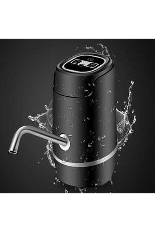 Usb Şarjlı Otomatik Damacana Pompası - Siyah, 5 Galon, Taşınabilir, Sağlık Güvencesi, Kolay Kullanım Siyah