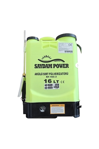 Saydampower KF-16C-2 16 L İlaçlama Makinesi Akülü Sırt Pülverizatörü