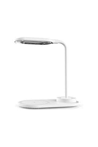 Monyee Beyaz 10w Hızlı Kablosuz Şarj Cihazı İle 3 Seviye Dokunmatik Gündüz/gece Lambası, Telefon Tutucu, Usb Kablolu Pil Yok