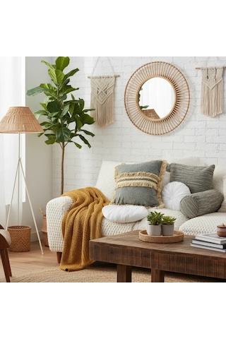 Gri Antrasit Jütlü Püskllü Kırlent 2 Adet Kırlent Kılıfı 43 X 43