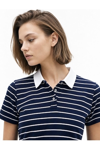 LOFT Regular Fit Kadın Polo K.kol Lf2042626 Q1.v1 Lacivert