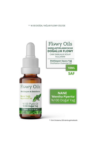 Flowy Oils Biberiye + Nane + Okaliptüs Doğal Bitkisel Uçucu Yağ 3 x 10 ML