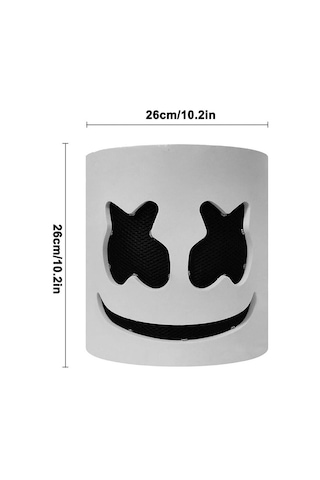 Marshmello Dj Maskesi Cadılar Bayramı Cosplay Maskesi