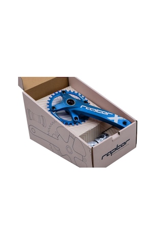 Raptor A28z-as322 32t 170 Mm Tek Yaprak Aynakol Seti Göbek+aynakol+yaprak Bisiklet Krank Seti Mavi Mavi