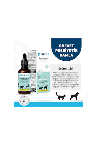 Onevet Kedi ve Köpekler İçin Sindirim Sistemi Destekleyici Prebiyotik Damla 50 Ml