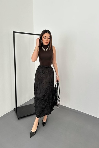 Alemdarshop Siyah Kraşlı Etek