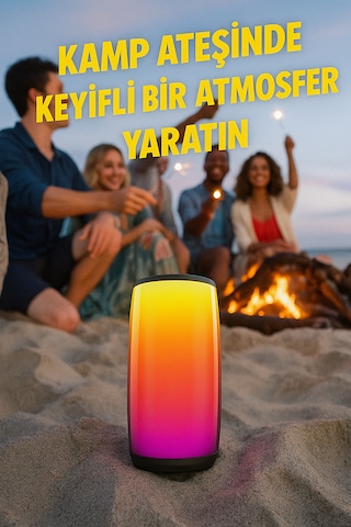 Rgb Işıklı Kablosuz Bluetooth Hoparlör 10w Güç, Hafıza Kartı Ve Aux Girişli, Taşınabilir Parti Hoparlörü