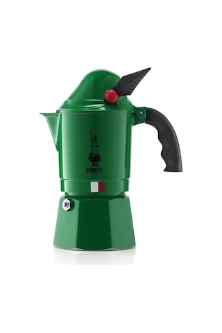 2762 Moka Express Alpina Dağ Avcıları Korpları Espresso Pişirici, Alüminyum, Yeşil