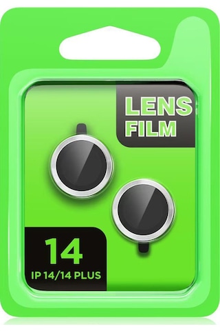 Apple iPhone Uyumlu 14 Plus Raze Metal Kamera Lens - Siyah