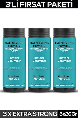 Fontenay Saç Şekillendirici Pudra Toz Wax Mat Effect Mavi 3 x 20 G