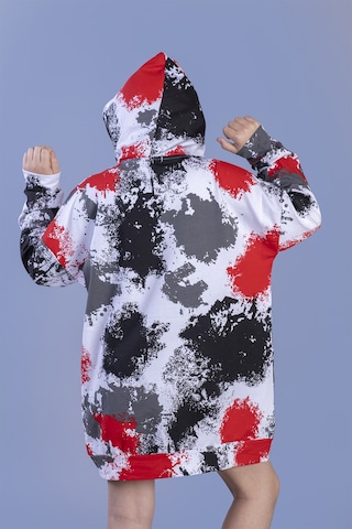 Toontoy Kız Çocuk Batik Desenli Baskılı Elbise Kırmızı