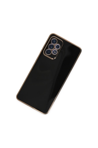 Newface - 87 - Samsung Galaxy Uyumlu A52 Kılıf Volet Silikon - Csmo-tex - - Siyah Sıyah