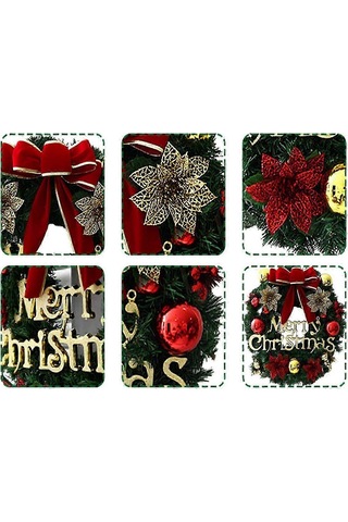 Wjtg Kapı Çelengi Noel Noel Dekorasyon Çelengi Noel Çelengi Noel Çelengi Çanlı Noel Çelengi Noel Dekoratif Çelengi 30c