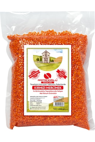 Arpacıoğlu Cilalı Kırmızı Yaprak Mercimek Vakumlu 5 x 1 KG