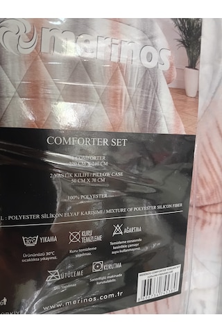 Comforter Çift Kişilik Yorgan Set / 220x240 / Çeyiz / Yorgan /set Somon