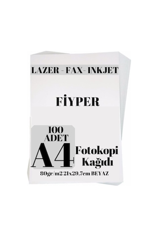 A4 Fotokopi Kağıdı 80Gr - 100'Lü