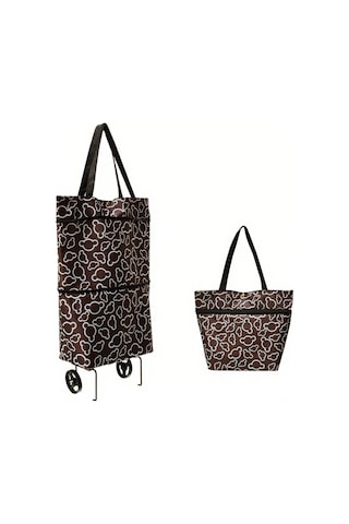 Shineyee Katlanabilir Tekerlekli Alışveriş Sepeti - Genişletilebilir Yeniden Kullanılabilir Alışveriş Çantası