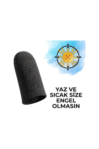 Wasp Mobil Oyun Parmaklığı Pubg, Free Fire, Mobile Legends İle Uyumlu Terletmez Oyuncu Parmak Kılıfı Yüksek Hassasiyetli, Nefes Alabilir Ve İnce Dokunmatik Ekran Parmaklığı Siyah
