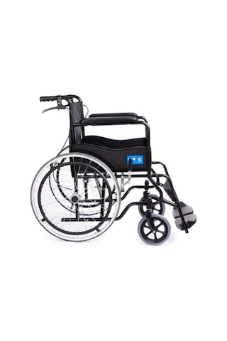 Ky809bj Siyah Kumaş Standart Transfer Refakatçı Frenli Tekerlekli Sandalye