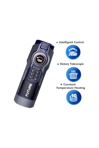 Lilitu Shop USB Şarjlı Sesli Isıtmalı İleri Geri Hareketli Titreşimli Emiş Vakum Ayarlı Masturbatör - Leten Future 708