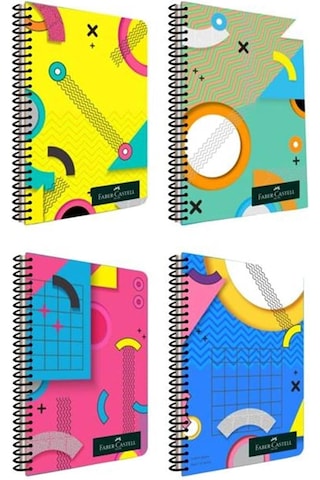 Faber Castell Pp Kapak Pattern 120 Yaprak A4 Çizgili Defter 4lü Set