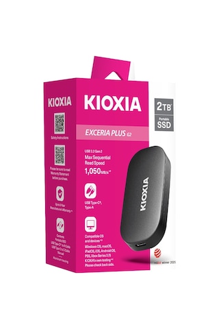 Kıoxıa 2tb Excerıa Plus Portable G2 Lxd20k002tg8 Usb 3.2 Harici Disk