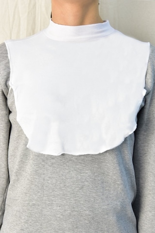 Tesettür Boyunluk Beyaz Çok Renkli