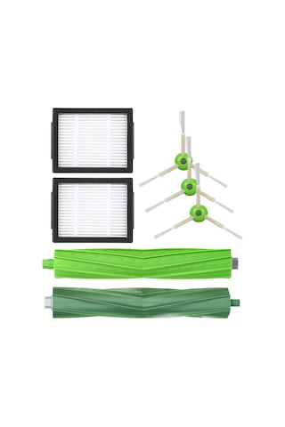 Fosenze İrobot Roomba İ7/i7+ E5 E6 E7 Yedek Parça Seti - 3 Yan Fırça + 2 Filtre + 2 Ana Fırça