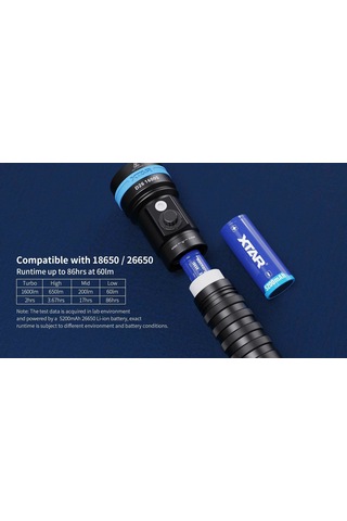 Xtar D26 Sualtı Feneri 1600 Lümen