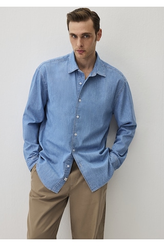 Mavi - Theo Edition Açık Mavi Jean Gömlek 0211655-90893 Açık Mavi