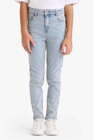 Defacto Ayıcılıklı Slım Fıt Düz Paça Jean Pantolon Erkek Çocuk F8478A826SM Mavi