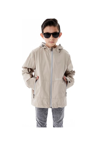 Benitto Kids Erkek Çocuk Kapüşonlu Mevsimlik Yağmurluk 51366 Bej