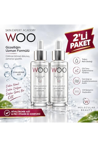Woo Skin Expert Academy Hyaluronic Advanced Serum C Vitamini & Arbutin Complex X 2 Adet