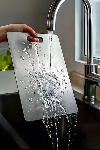 Perotti 90194 Cutmate Çelik Mutfak Kesme Tahtası 1302090194 Gri