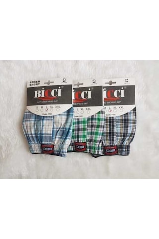 3 Adet Büyük Beden Poplin Boxer Külot Erkek