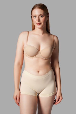 Fit Women Kadın Boxer Toparlayıcı İz Yapmayan Seamless Örme Boxer 2001 Bej