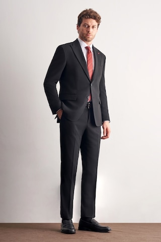 İmza Siyah Kırlangıç Yaka Tam Astar 6 Drop Slim Fit Esnek Takım Elbise 1001265163