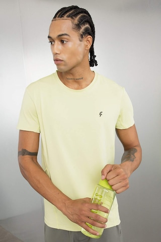 Defacto DeFactoFit Slim Fit Dar Kesim Bisiklet Yaka Sporcu Kısa Kollu Tişört C9183AX24AU Yeşil
