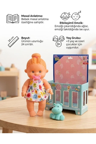 Etkileşimli Akıllı Masal Anlatan Ağlayan Emzikli Eğitici Pilli Oyuncak Et Bebek Ve Minik Arkadaşı 47297366