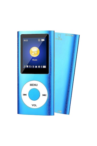 Metal Mp3 Çalar Dijital Ekranlı Mp4 Player Fm Radyo 32gb Hafıza Kartı
