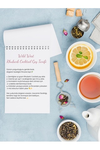 Meyve Çayı Rhubarb Cocktail & French Press Seti